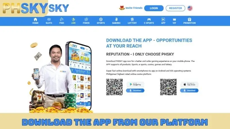 Download the app from our platform